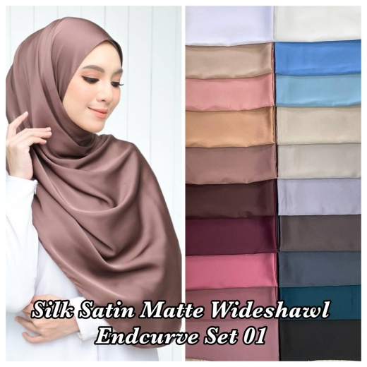 Satin Silk Endcurve Wideshawl